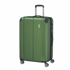 Travelite City 4-Rollen Trolley L 77 Cm Grün