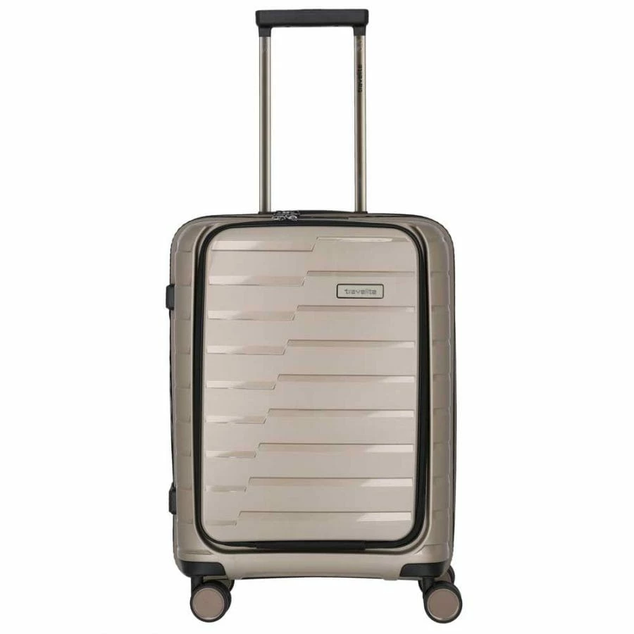Travelite Air Base 4-Rollen Trolley S Mit Vortasche 55 Cm Champagner 6 Travelite Air Base 4-Rollen Trolley S Mit Vortasche 55 Cm Champagner – Bild 6