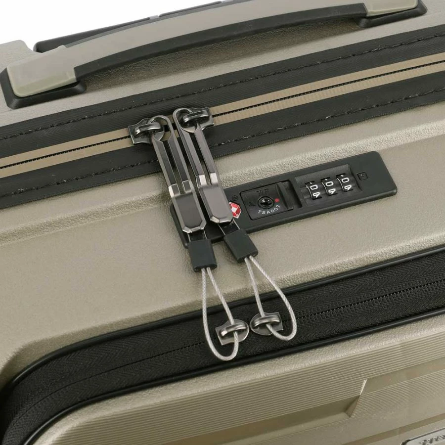 Travelite Air Base 4-Rollen Trolley S Mit Vortasche 55 Cm Champagner 7 Travelite Air Base 4-Rollen Trolley S Mit Vortasche 55 Cm Champagner – Bild 7