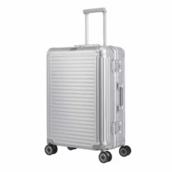 Travelite Next 4-Rollen Trolley M 67 Cm Silber