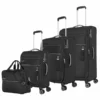Travelite Miigo Trolley-Set 4tlg S-M-L Und Bordtasche Nachtschwarz