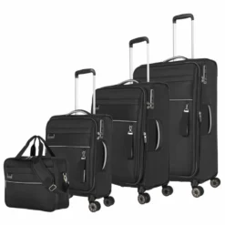 Travelite Miigo Trolley-Set 4tlg S-M-L Und Bordtasche Nachtschwarz