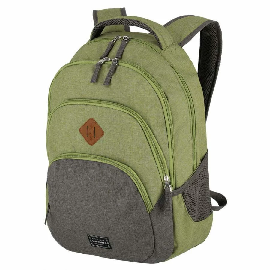 Travelite Basics Rucksack Melange Grün-Grau 1 Travelite Basics Rucksack Melange Grün-Grau