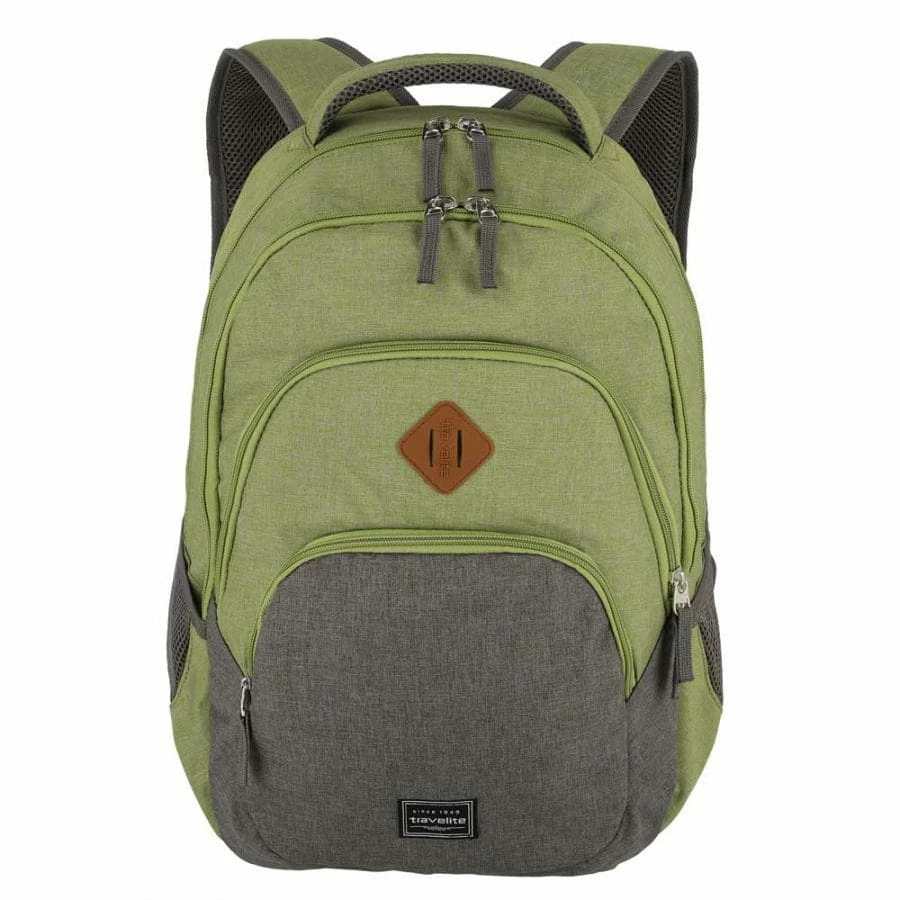 Travelite Basics Rucksack Melange Grün-Grau 2 Travelite Basics Rucksack Melange Grün-Grau – Bild 2