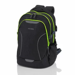 Travelite Basics Schulrucksack Anthrazit-Neongrün