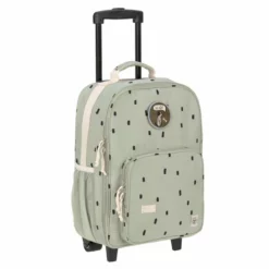 LÄSSIG 2-Rollen Kindertrolley 46 Cm Happy Prints Light Olive