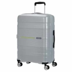 American Tourister Funstripe Trolley M 66 Cm Silver