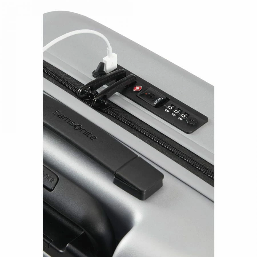 Samsonite Quadrix 4-Rollen Trolley S 55 Cm Silver 8 Samsonite Quadrix 4-Rollen Trolley S 55 Cm Silver – Bild 8