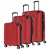 Travelite City 4-Rollen Trolley-Set 3tlg. S-M-L Rot