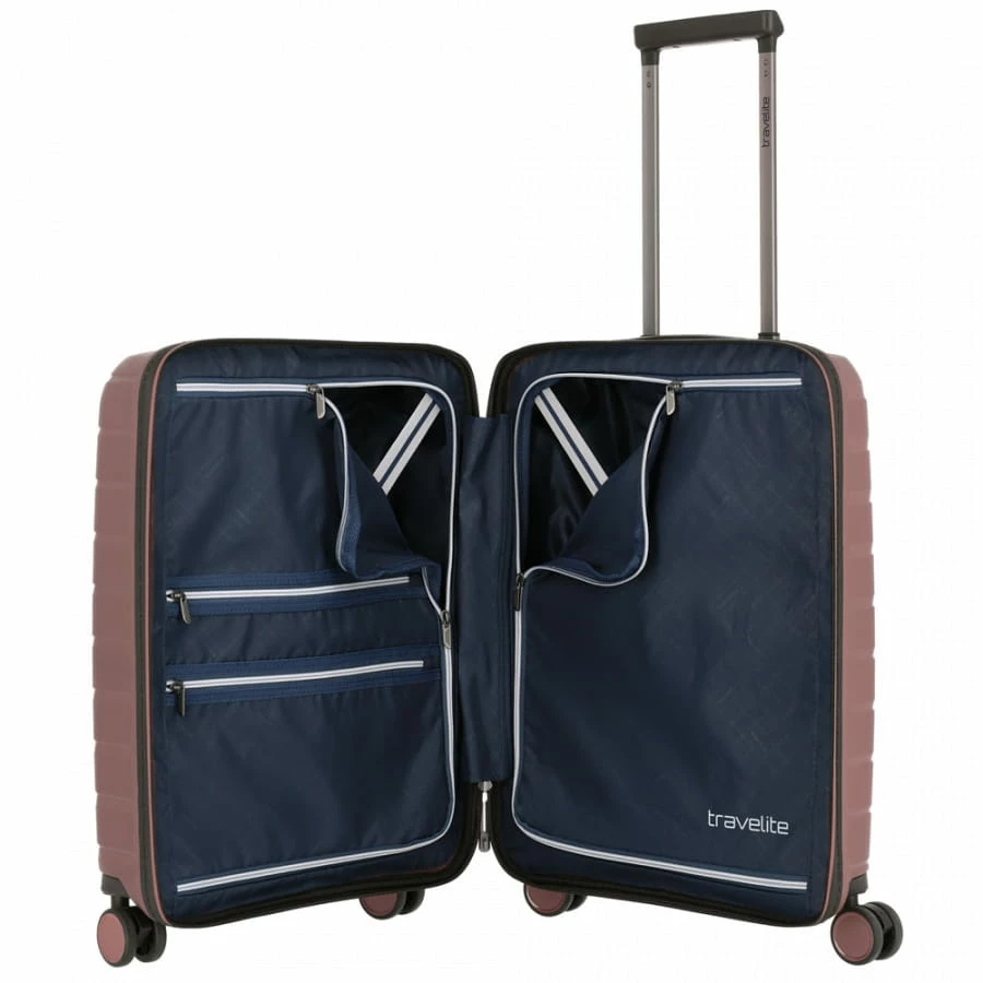 Travelite Air Base 4-Rollen Trolley S Mit Vortasche 55 Cm Flieder 4 Travelite Air Base 4-Rollen Trolley S Mit Vortasche 55 Cm Flieder – Bild 4