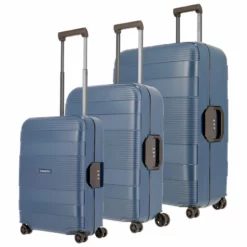Travelite Korfu 4-Rollen Trolley-Set 3tlg S-M-L Marine