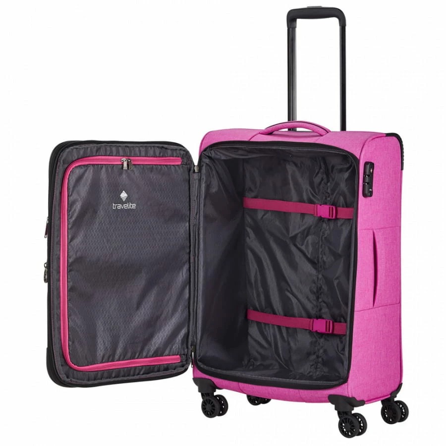 Travelite Adria 4-Rollen Trolley M 67 Cm Pink 4 Travelite Adria 4-Rollen Trolley M 67 Cm Pink – Bild 4