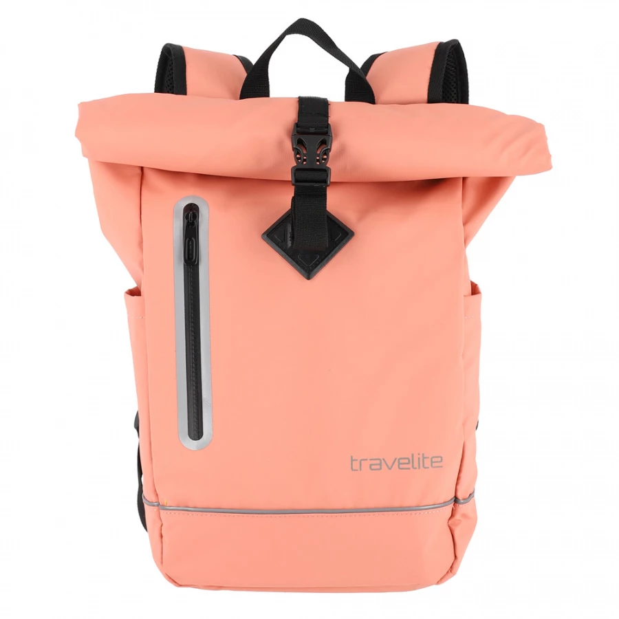 Travelite Basics Roll-Up Rucksack Koralle 2 Travelite Basics Roll-Up Rucksack Koralle – Bild 2