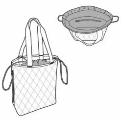 Reisenthel Classic Shopper M Rhombus Black -Reisenthel Verkauf DH7059 5 900x900