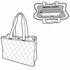 Reisenthel Classic Shopper L Rhombus Black -Reisenthel Verkauf DK7059 4 900x900