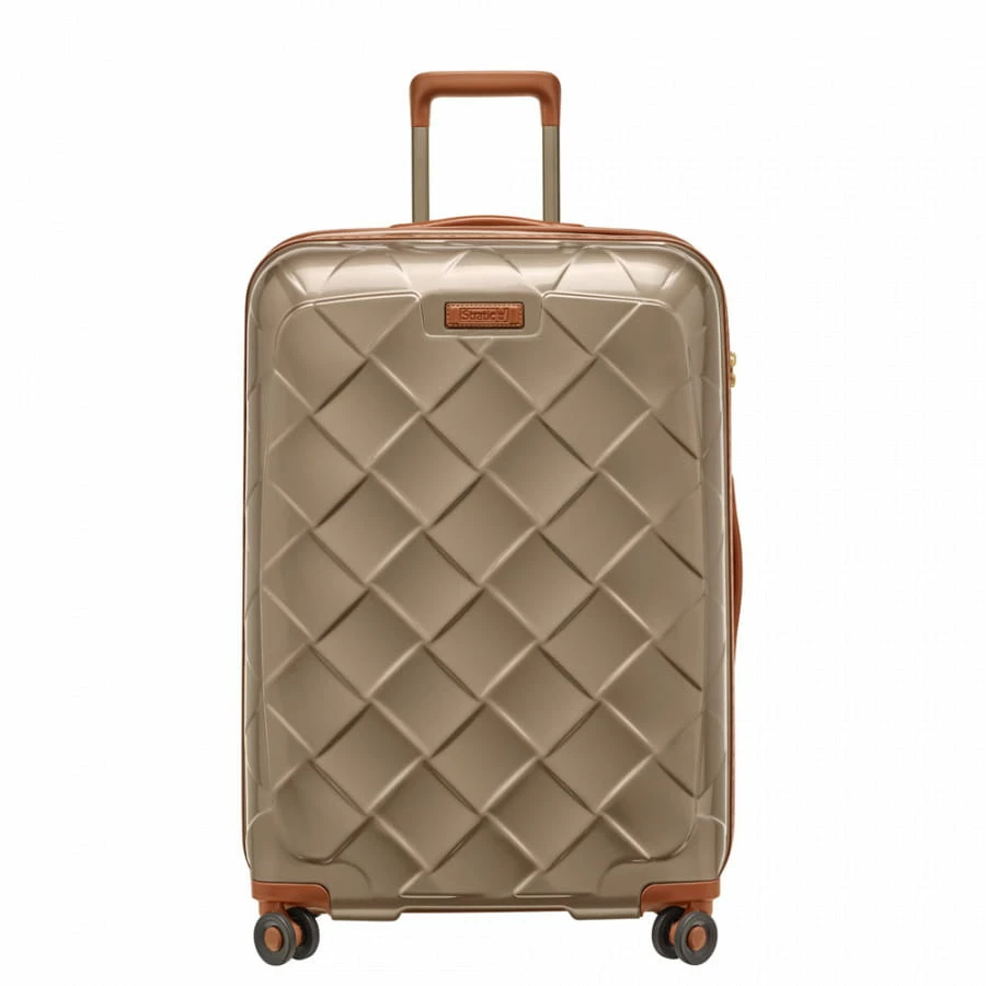 Stratic Leather And More 4-Rollen Trolley L 76 Cm Champagner 1 Stratic Leather And More 4-Rollen Trolley L 76 Cm Champagner