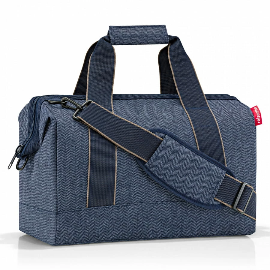 Reisenthel Allrounder M Herringbone Dark Blue 1 Reisenthel Allrounder M Herringbone Dark Blue