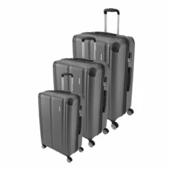 Travelite City 4-Rollen Trolley-Set 3tlg. S-M-L Anthrazit