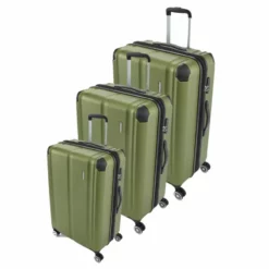 Travelite City 4-Rollen Trolley-Set 3tlg. S-M-L Grün